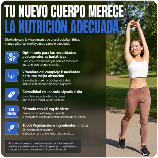 MULTIVITAMINA BARIÁTRICA SIN HIERRO