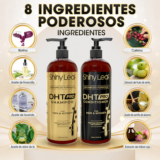 SET DE SHAMPOO Y ACONDICIONADOR DHT PRO CON FÓRMULA AVANZADA