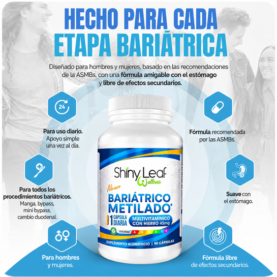 Multivitamina Bariátrica con 45 mg de Hierro - UNA AL DÍA.
